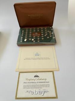 FRANKLIN MINT Silver Medal Set Football Immortals Hall of Fame 50 pc Complete