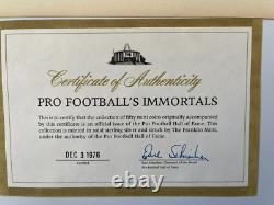 FRANKLIN MINT Silver Medal Set Football Immortals Hall of Fame 50 pc Complete