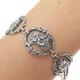 Franklin Mint Sterling 1/20 12k Gf Vintage 1982 Flower Panel Link Bracelet 7.25