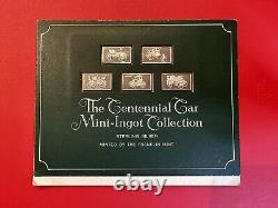 FRANKLIN MINT The Centennial Car Mini-Ingot Collection Sterling Silver Bars