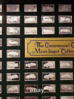 FRANKLIN MINT The Centennial Car Mini-Ingot Collection Sterling Silver Bars