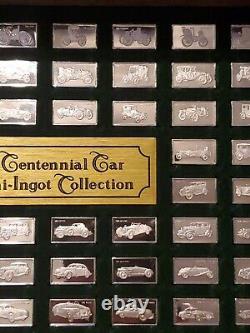 FRANKLIN MINT The Centennial Car Mini-Ingot Collection Sterling Silver Bars