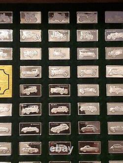 FRANKLIN MINT The Centennial Car Mini-Ingot Collection Sterling Silver Bars