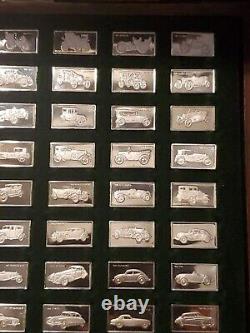 FRANKLIN MINT The Centennial Car Mini-Ingot Collection Sterling Silver Bars