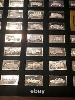 FRANKLIN MINT The Centennial Car Mini-Ingot Collection Sterling Silver Bars