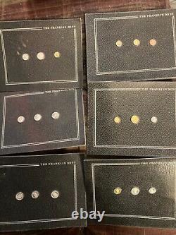 FRANKLIN MINT US COINS MINIATURE HALF DOLLARS IN STERLING SILVER, 27 total