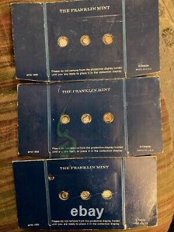 FRANKLIN MINT US COINS MINIATURE HALF DOLLARS IN STERLING SILVER, 27 total