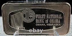 First National Bank OF Omaha Nebraska Franklin Mint 65.9 Gram. 925Sterling Rc731