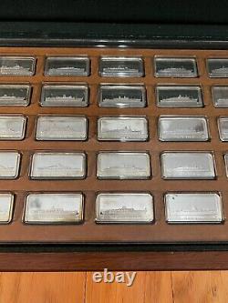 First Proof Collection Franklin Mint 50 Bars Sterling Ship Ingots withOriginal Box