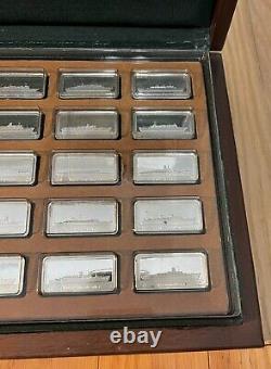 First Proof Collection Franklin Mint 50 Bars Sterling Ship Ingots withOriginal Box