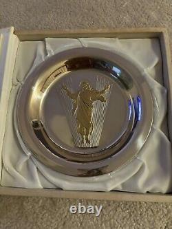 First Release 1973 Franklin Mint Sterling Silver Plate The Resurrection of Jesus