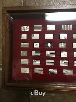 Flags of the American Revolution Franklin Mint Mini Sterling Silver Ingot Set