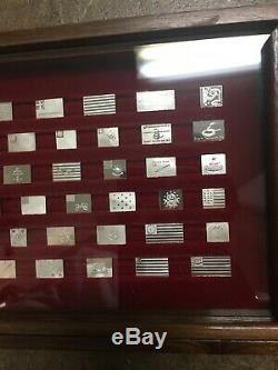Flags of the American Revolution Franklin Mint Mini Sterling Silver Ingot Set