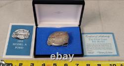Ford 75th Anniversary Sterling Silver Ingot Belt Buckle withCoA by Franklin Mint