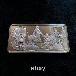Franklin Mint 1 Oz Bicentennial Sterling Silver Ingot 100 Greatest Americans