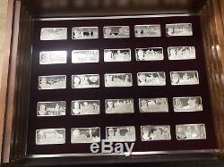 Franklin Mint 100 Greatest Americans Sterling Silver Ingots Complete Set