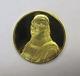 Franklin Mint 100 Greatest Masterpieces Davinci Mona Lisa 925 Silver/gp Medal