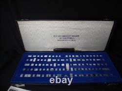Franklin Mint 100 Greatest Stamps Sterling Silver Set with COA Cards READ Incompl