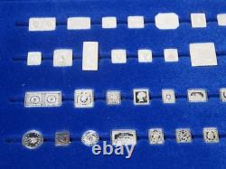 Franklin Mint 100 Greatest Stamps Sterling Silver Set with COA Cards READ Incompl