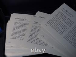 Franklin Mint 100 Greatest Stamps Sterling Silver Set with COA Cards READ Incompl