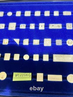 Franklin Mint 100 Greatest Stamps of the World Silver Miniature (missing 2)
