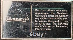 Franklin Mint 1000 Grain Sterling Silver Bar-1910 Chadwick Antique Car. 925