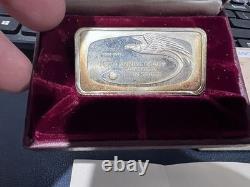 Franklin Mint 1000 Grain Sterling Silver Ingot 10th Anniversary in Space Commem