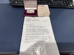 Franklin Mint 1000 Grain Sterling Silver Ingot 10th Anniversary in Space Commem