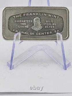 Franklin Mint 1000 Grains (65.6 Grams) 0.925 Sterling Silver 1973 Bar