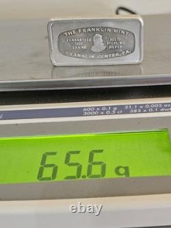 Franklin Mint 1000 Grains (65.6 Grams) 0.925 Sterling Silver 1973 Bar