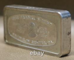 Franklin Mint 1000 grains. 925 sterling silver bar 1971 First Metals bank trust