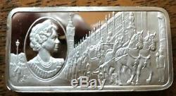Franklin Mint 1000 years of British Monarchy sterling silver ingots in wood case
