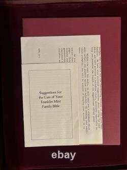 Franklin Mint 12 Oz Sterling Silver Sculpted Cover Family Bible 1 Of 3441 Made