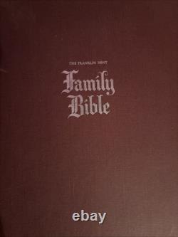 Franklin Mint 12 Oz Sterling Silver Sculpted Cover Family Bible 1 Of 3441 Made
