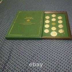 Franklin Mint 12 Sterling Silver Medals By Norman Rockwell Vintage. (1977)
