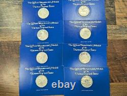 Franklin Mint 13 Original States Sterling Silver Proof Medal Set Original Cards