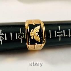 Franklin Mint 14k Gold Over Sterling Silver. 925 Ring Onyx 14K Eagle Size 12.5