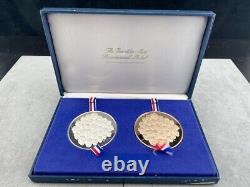 Franklin Mint 1776-1976 Bicentennial Sterling Silver and Bronze Proof Medals