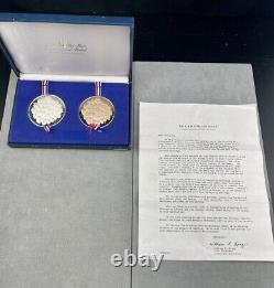 Franklin Mint 1776-1976 Bicentennial Sterling Silver and Bronze Proof Medals