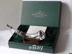 Franklin Mint 1776-1976 POWDERHORN Gun War Sterling Silver + Baccarat Crystal