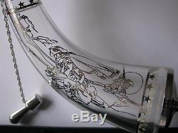 Franklin Mint 1776-1976 POWDERHORN Gun War Sterling Silver + Baccarat Crystal