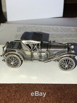 Franklin Mint 1912 Hispano Suiza Sterling Silver Miniature Car