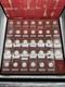 Franklin Mint 1967 Lot Of 34 Sterling Silver Proof Presidential Coins With Case