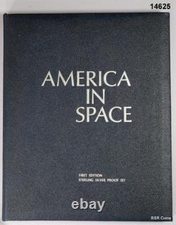 Franklin Mint 1970 America In Space 36 Medal Set In Album Sterling Silver! #14625