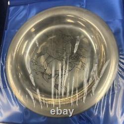 Franklin Mint 1970 N. Rockwell Bringing Home the Tree Sterling Silver Plate BN