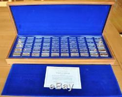 Franklin Mint 1972 Bank Marked 50 Sterling Silver Ingot Collection in Case COA