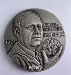 Franklin Mint 1972 Frode Bahnsen Denmark Commemorative Sterling Silver Medal