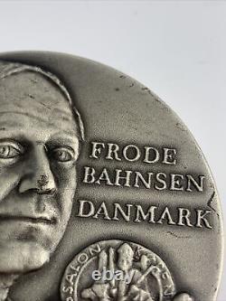 Franklin Mint 1972 Frode Bahnsen Denmark Commemorative Sterling Silver Medal