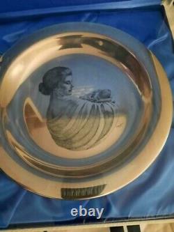 Franklin Mint 1972 Mother's Day Plate SOLID STERLING SILVER New Factory Sealed