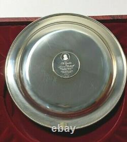 Franklin Mint 1972 Rockwell 7.2oz Sterling Silver Christmas Plate The Carolers